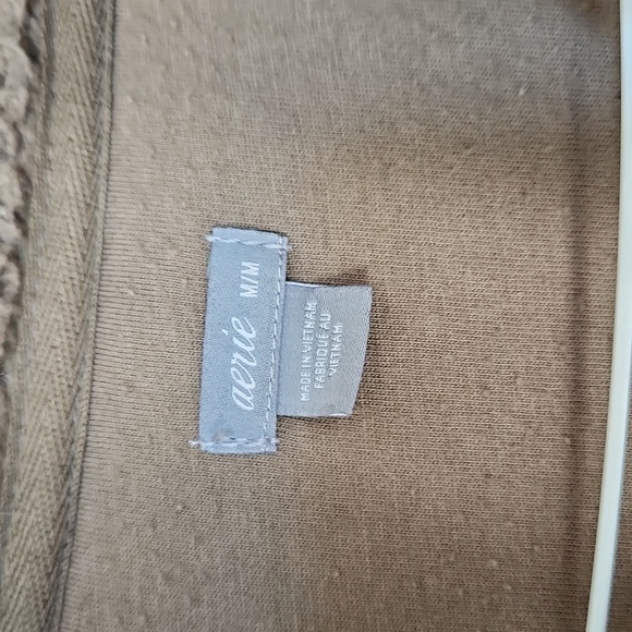 Women's Green Sherpa Sweater, Aerie Medium - Picture 5 of 7